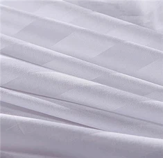 Valkaistu White Hotel Stripe Fabric